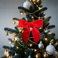 thumbnail image 5 of Christmas Tree Ornaments Set, 6pcs/8cm Velvet Christmas Bows for Christmas Decorations Indoor Wreath Gift Wrap Crafts Wedding Party Bows for Home DecorationChristmas Ornaments Bows Red, 5 of 8