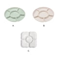 thumbnail image 4 of Ounissouiy 3 bandejas ligeras para aperitivos, adecuadas para todas las ocasiones y bandejas de almacenamiento seguras y fáciles de limpiar. Almacenamiento y organización del hogar Blanco, 4 of 6