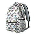 thumbnail image 2 of French Bulldog with Glasses White Backpack for School,Cute School Bag,Schoolbag with Adjustable Shoulder Straps & Padded Back,15.3"x11"x7.1".﻿, 2 of 6