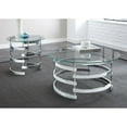 thumbnail image 2 of Tayside Metal and Chrome Tempered Glass Top Cocktail Table, 2 of 2