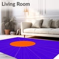 thumbnail image 2 of ODIKA 8'x10' Machine Washable Non-Slip Area Rug, Professional Court Inspired Hardwood Flooring Graphic High Traffic Rug with Pad, Purple, 674803, 2 of 8
