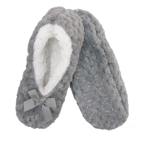 

Adult Super Soft Warm Cozy Fuzzy Soft Touch Slippers Non-Slip Lined Socks Grey Extra Large 1 Pair