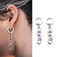 thumbnail image 3 of Chain Dangle Earrings Fashion Titanium Steel Cool Hoop Earrings Punk Ear Cuff, 3 of 10
