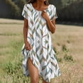 thumbnail image 4 of Summer Dresses for Women Boho Beach Dress Sleeveless Sundresses with Pockets Casual Loose Tank Tshirt Sun Dress, 4 of 5