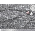 thumbnail image 2 of Soimoi Polyester Crepe Fabric Leaves & Floral Block Printed Fabric 1 Yard 52 Inch Wide, 2 of 3