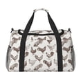 thumbnail image 1 of Fotbe Chickens Bolsa de Viaje con Estampado, Bolsa de Fin de Semana para Mujer con Compartimento para Zapatos, Bolsa de Gimnasio con Bolsillo Húmedo, 1 of 7