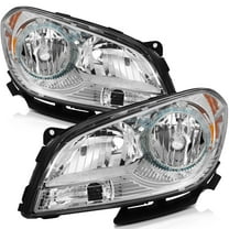 CCIYU headlights assembly For Chevrolet Malibu 2008-2012 With protective coating Chrome Housing Amber Reflector Clear Lens