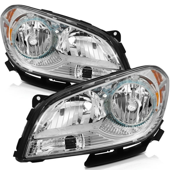 CCIYU headlights assembly For Chevrolet Malibu 2008-2012 With protective coating Chrome Housing Amber Reflector Clear Lens