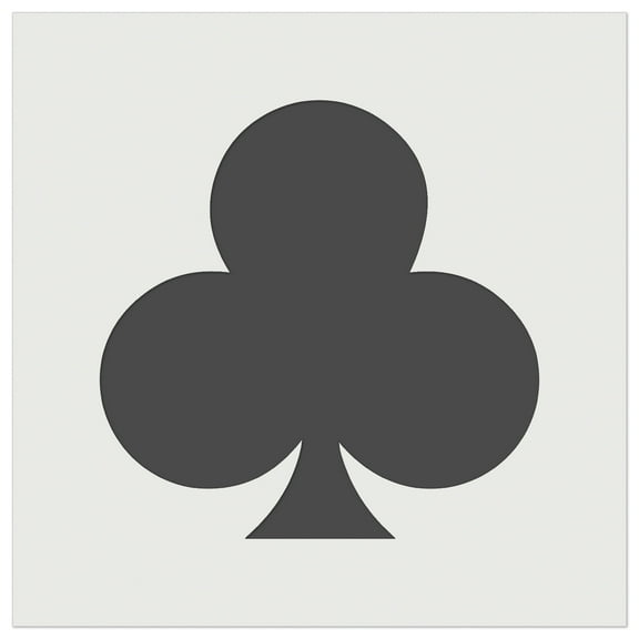 Card Suit Clubs DIY Cookie Wall Craft Stencil - 5.5 Inch