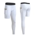 thumbnail image 6 of Manfiter 2 Pack Men's One Leg Compression Leggings with Pockets Sports Base Layer Tights for Basketball Workout & Running, 6 of 9