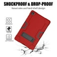thumbnail image 6 of Dteck Shockproof Case for Samsung Galaxy Tab A7 10.4 inch 2020 Models SM-T500/T505/T507, Heavy Duty Hybrid Rugged High Impact Full Body Protective Case with Kick Stand, Red+Black, 6 of 6