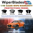 thumbnail image 2 of 2020 Hyundai Kona Beam Wiper Blades Wipers w/1yr Warranty (Set of 2) (WiperBladesUSA), 2 of 5