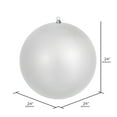 thumbnail image 2 of Vickerman 24" Giant Silver Ornament. It measures 24 inches in diameter and is made with shatterproof plastic which is resistant to Breaking. UV Resistent Coating., 2 of 3