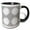 Black/White, variant on 3drose, Abstract Black and White Seamless Dot Pattern Background, 11oz Two-tone Red Mug