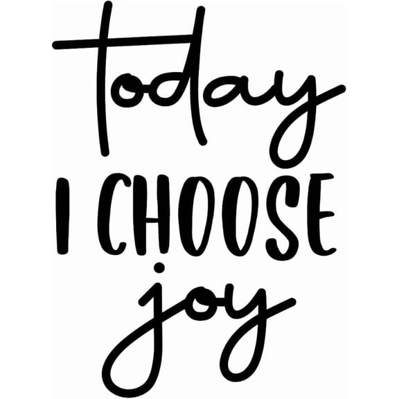 Vinyl Wall Art Decal - Today I Choose Joy - 13.5" x 10" - Trendy Fun Inspiring Good Vibes Quote Sticker for Home Bedroom Kids Room Playroom Playground Classroom School Coffee Shop Decor (Black)