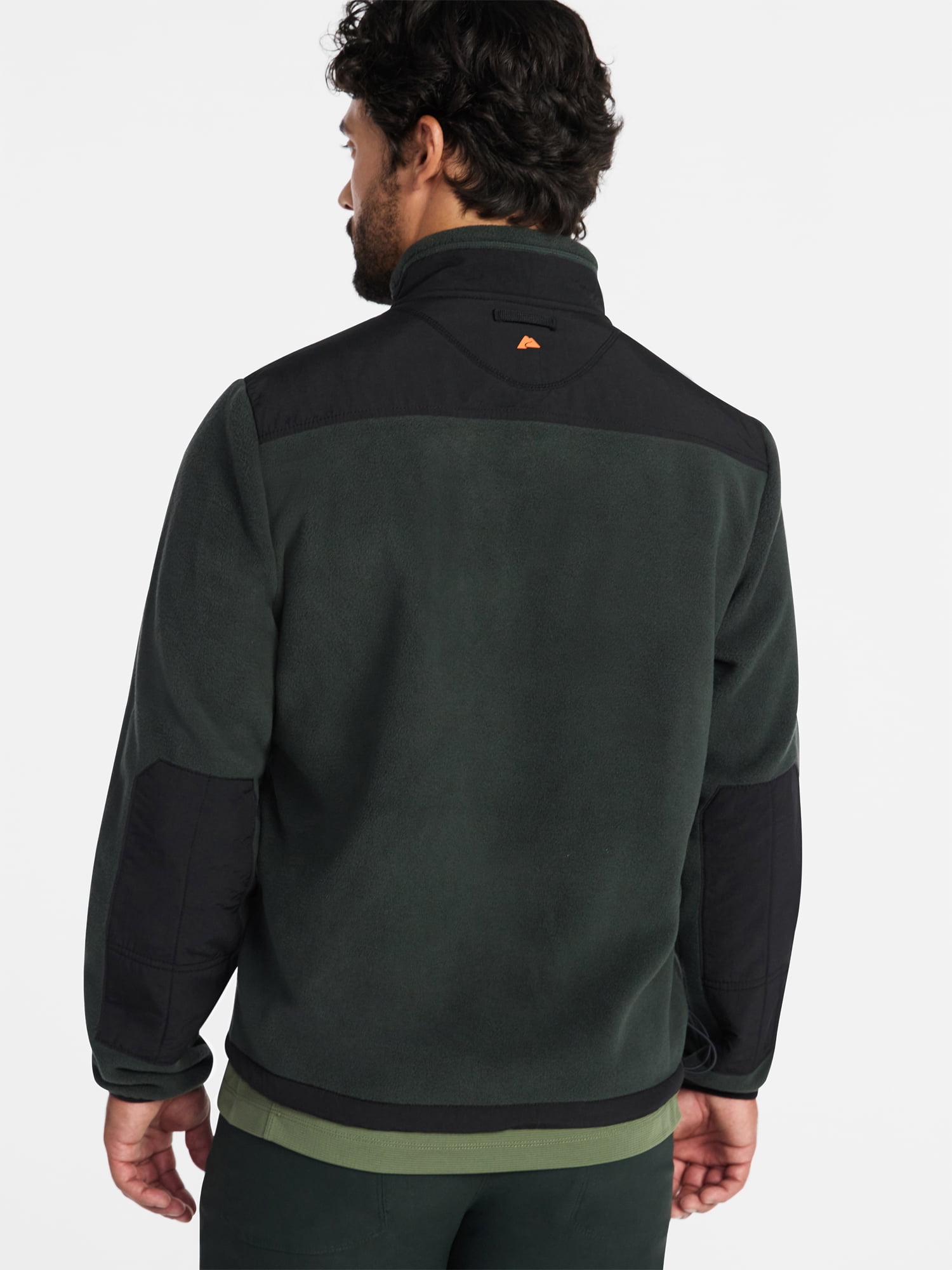 Ozark Trail Men's and Big Men's Mix Media Fleece Jacket, Sizes S-3XL