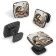 thumbnail image 2 of 4 Pcs Cabinet Handle Drawer Pulls Hedgehog Knobs with Screws Square Furniture Office Cabinet Knob Decoration, 2 of 7