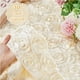 thumbnail image 3 of Queendream Rosette Mantel Marfil Mantel 90 X 132 Pulgadas Superposición De Flores 3D Satén Elevado Para Decoraciones De Boda Baby Shower Mantel, 3 of 5