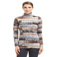 thumbnail image 4 of Women‘s Long Sleeve Rib Turtleneck Top Pullover Sweater L RED, 4 of 6