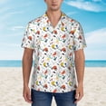 thumbnail image 4 of Goofa Geometric Retro Hawaiian Shirt for Men, Unisex Summer Beach Casual Short Sleeve Button Down Shirts,Aloha Tropical Floral print shirt-Small, 4 of 9
