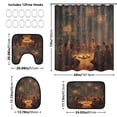thumbnail image 3 of New Year's Banquet Design 4 Piece Bathroom Set Waterproof Bath Curtain Anti-Slip Mats and Toilet Pad Practical and Affordable 66x72in Curtain, 3 of 8