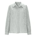 thumbnail image 6 of Button Down Shirts for Women Casual Long Sleeve Womens Cute Tops Shirt A Lapel Top, 6 of 9