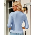thumbnail image 6 of Women's Long Sleeve V-Neck Button Down Cardigan Knit Shrugs Sweater, 6 of 7