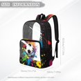 thumbnail image 7 of ZIATUBLES 17 Inch Clear Backpack, Heavy Duty Fabric & PVC Transparent Bag with Reinforced Strap, Large Capacity Rainbow Paint Soccer Ball Print See Through Bookbag for School, Work & Travel, 7 of 7