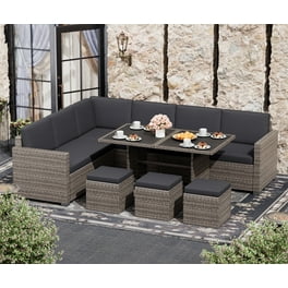 Corner rattan sofa studio discount