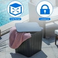 thumbnail image 6 of Dextrus 11.5 Gallon Resin Deck Box,Outdoor Patio Storage Box,Small Patio Container Transh Can Side Table,Black, 6 of 7