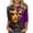 Multicolor#1, variant on Feancey 3/4 Length Sleeve Womens Tunic Tops Trendy Mask Print New Orleans Tee Shirts Mardi Gras Novelty Graphic Tee Carnival Themed T-Shirts Multicolor XXL