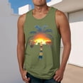 thumbnail image 2 of Xcmzpl Mens Summer Beach Tank Top Tropical Hawaiian Funny Print Sleeveless Shirts Muscle Tee Vacation Shirts Gradient Workout Tanks, 2 of 6