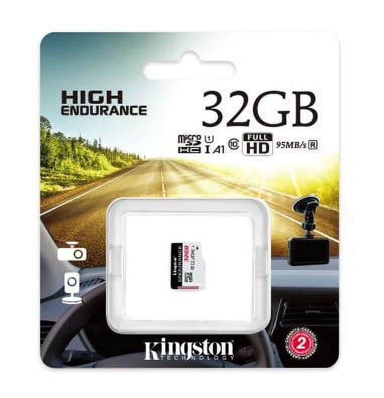 Kingston High Endurance 32GB MicroSDHC Flash Memory Card High Performance 1080P Full HD 95MB/s Read SDCE/32GB