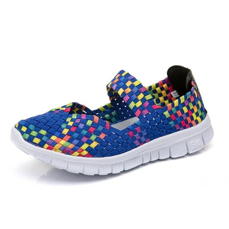 

Women s Woven Light Weight Elastic Trainer Slip On Sport Water Shoes Sneakers