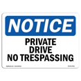 thumbnail image 1 of SignMission OS-NS-A-1824-L-17811 18 x 24 Po Panneau d'Avertissement OSHA - Allée Privée Pas d'Intrusion, 1 of 1