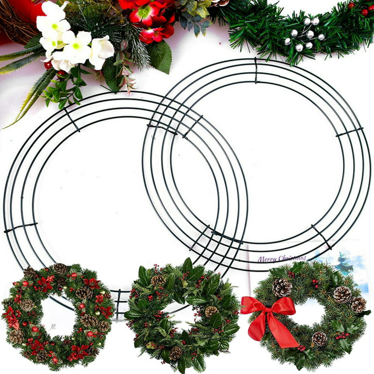 Travelwant Wreath Frame Wire Wreath Frame Christmas Holiday Metal Wire Ring  Valentines Decorations St Patrick's Day for Floral Arrangements Craft