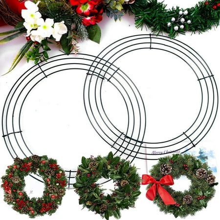

Travelwant Wreath Frame Wire Wreath Frame Christmas Holiday Metal Wire Ring Valentines Decorations St Patrick s Day for Floral Arrangements Craft DIY，Different Sizes