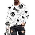 thumbnail image 4 of Donemore Men's Claw Print Long Sleeve Round Neck Pullover T-Shirt Casual Comfort Fit Soft Stretchy Fabric, 4 of 5