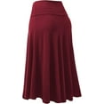 thumbnail image 3 of Cuteduck Womens High-Waist Elegant A-Line Flowy Midi Skirt S-XXL, 3 of 5