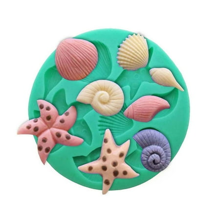 

Silicone Material Fondant Moulds Marine Life Shapes DIY Baking Chocolate Moulds