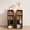 Z01-Walnut, variant on Narrow Nightstand Set of 2 with Drawers, Fluted Slim Side End Table with Storage for Small Spaces