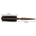 thumbnail image 3 of 3 Sizes Anti Static Wood Boar Bristle Hair Round Brush Hairdresser Styling Tools Teasing Brush For Hair Curly Comb Hair Brush ZB-XWMGS-12mm, 3 of 6