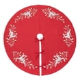 thumbnail image 1 of Saro Lifestyle 4631.R72R 72 in. Embroidered Reindeer Christmas Tree Skirt, Red, 1 of 1