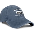 thumbnail image 3 of 70th Birthday Gifts for Men Women Hats 1953 Vintage 70 Year Old Embroidered Baseball Cap, 3 of 5