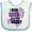 White and Blue, variant on Inktastic I Wear Violet for My Daddy Hodgkins Lymphoma Awareness Boys or Girls Baby Bib