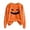 Brick Red, variant on Halloween Sweatshirt for Women Timeless Womens Hoodless Sweatshirt Casual Letter Crew Neck for Comfort and Seasonal Style in Fall and Winter Black XL