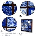 thumbnail image 3 of Designart "Bohemian Turkish Blue Tiles III" Geometric Wall Art - Bohemian Blue Boho Tiles Hallway Wall Art Decor, 3 of 6