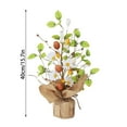thumbnail image 3 of Easter Egg Tree Decorations Plastic Potted Holiday Ornament 40 cm Multicolor Indoor Display, 3 of 8