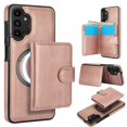 thumbnail image 2 of ELEHOLD Case for Samsung Galaxy A13 4G, 2-in-1 Magnetic Shockproof Leather Wallet Flip Case Cover, Detachable Card Holder with Stand,Rosegold, 2 of 6