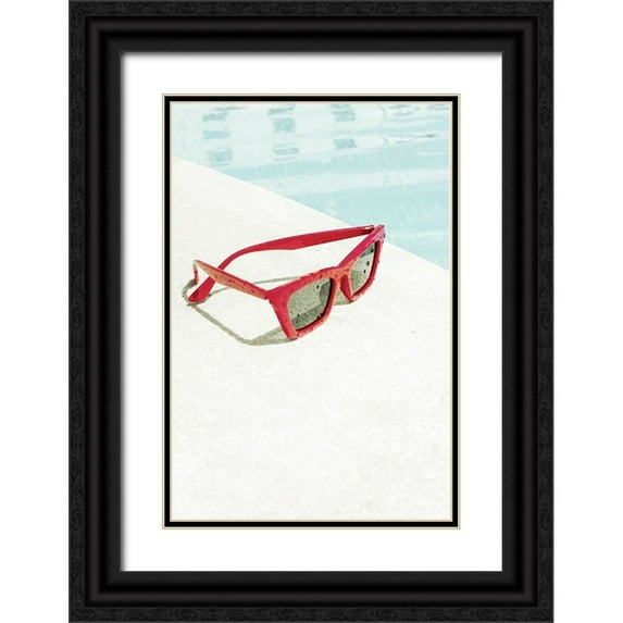 Artographie Studio 23x32 Black Ornate Wood Framed with Double Matting Museum Art Print Titled - Pool 007